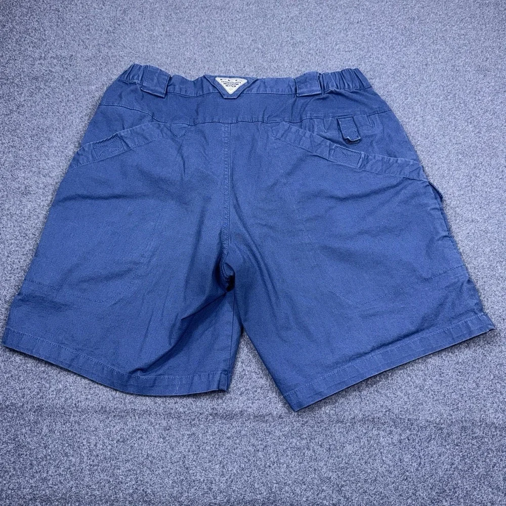 Columbia Half Moon PFG Shorts Mens Medium Blue Cargo Utility Performance